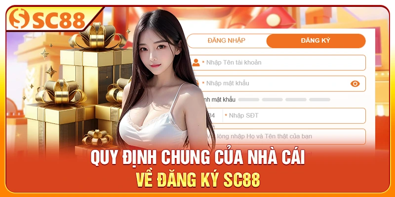 Quy định chung của nhà cái về đăng ký SC88